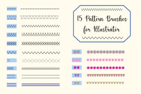 15 Pattern Brushes for Illustrator: Design Essentials
