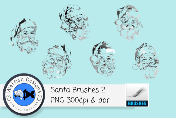 6 High Resolution Santa Brushes for Modern Digital Creativity