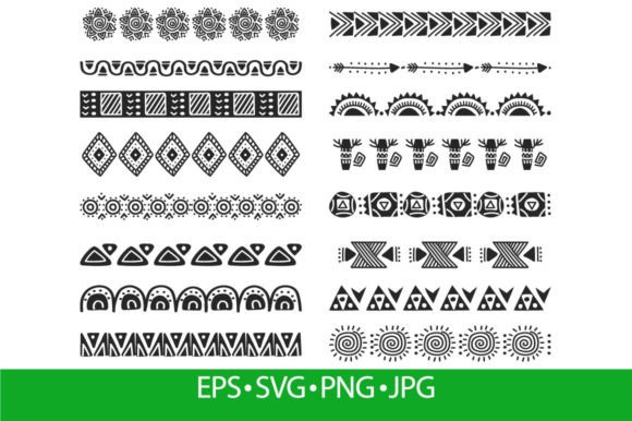 African Tribal Brushes. Black and White: A Modern Design Essential