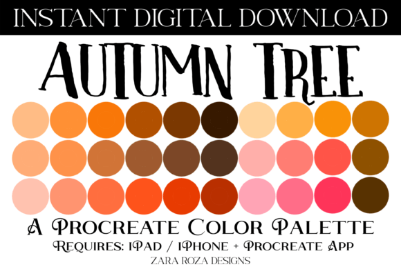 Autumn Tree Procreate Color Palette