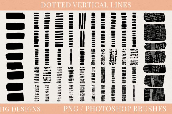Dotted Vertical Lines Photoshop Brushes