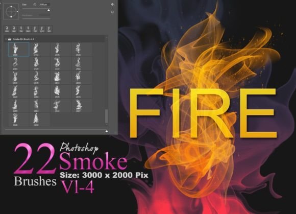 Fire and Smoke Photoshop Brushes for Pro Design