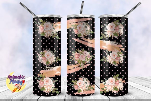 Floral Pink Brushes Strokes Tumbler Wrap: A Comprehensive Design Guide