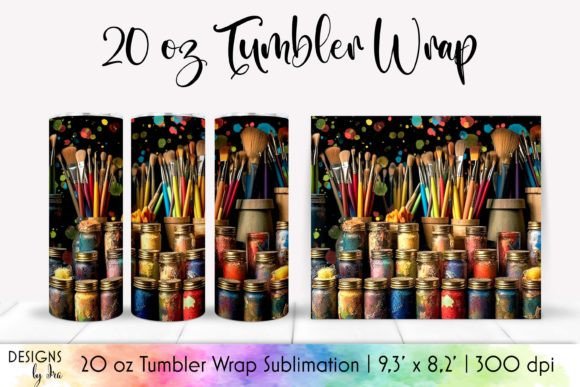 Paints and Brushes Tumbler Wrap Design: A Practical Evaluation