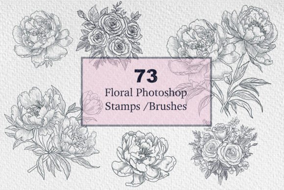 Photoshop - 73 Flower Stamps Brushes: A Strategic Asset for Tattoo Artists and Illustrators