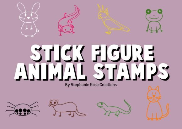Procreate Animal Stick Figure Stamps: Custom Pet Art
