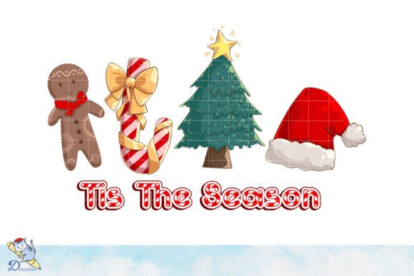 Tis the Season Retro Sublimation Design