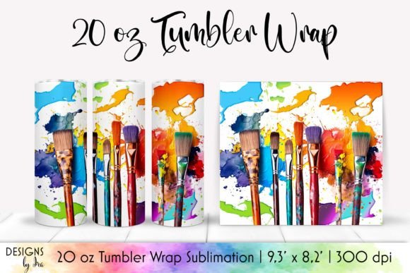 Understanding the Paint Brushes Colourful Tumbler Wrap PNG for Sublimation
