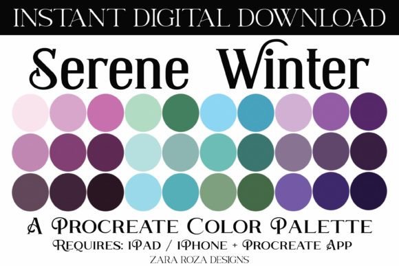 Unveiling the Serene Winter Procreate Color Palette: Your Gateway to Digital Artistry