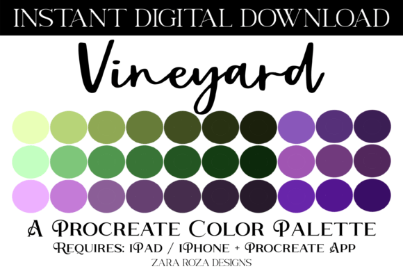 Vineyard Procreate Color Palette: Elevating Your Digital Art with Earthy Elegance