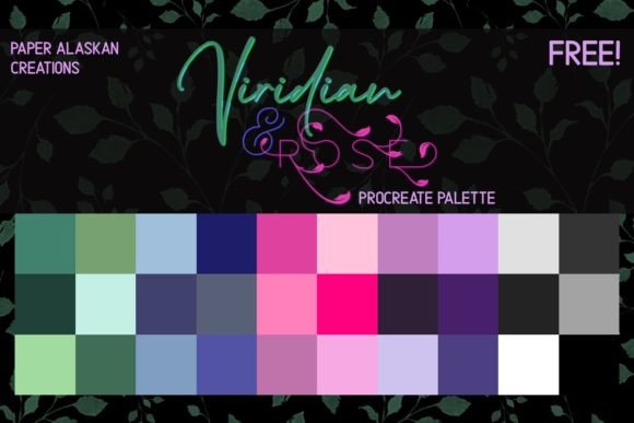 Viridian Rose Procreate Palette FREE
