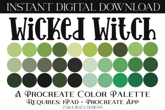 Wicked Witch Procreate Color Palette: A Magical Tool for Digital Artists